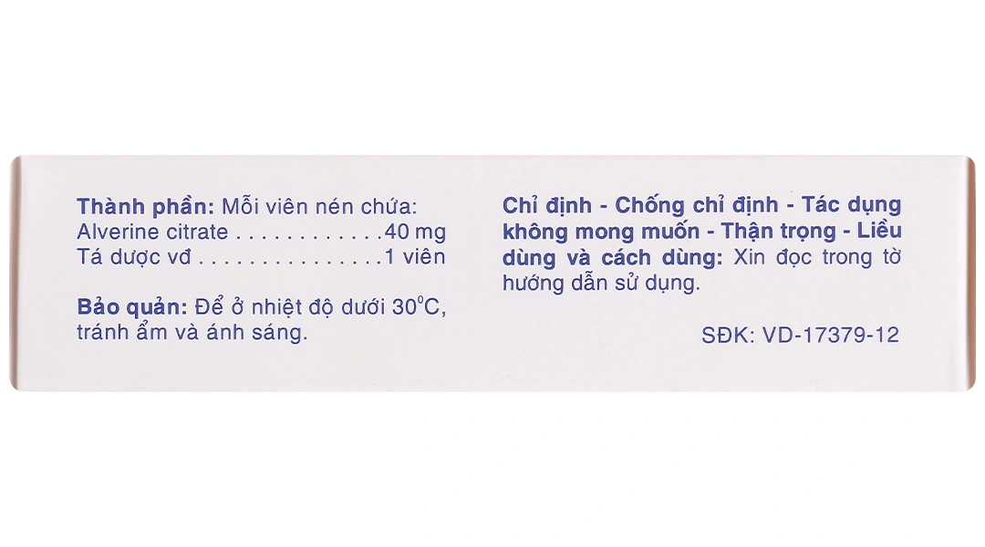 Spas-Agi 40mg chống đau do co thắt cơ trơn ở đường tiêu hóa (3 vỉ x 10 viên) - 2