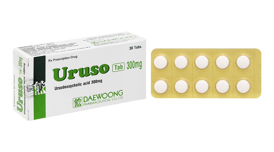 Uruso Tab 300mg trị sỏi mật giàu cholesterol (3 vỉ x 10 viên) - 