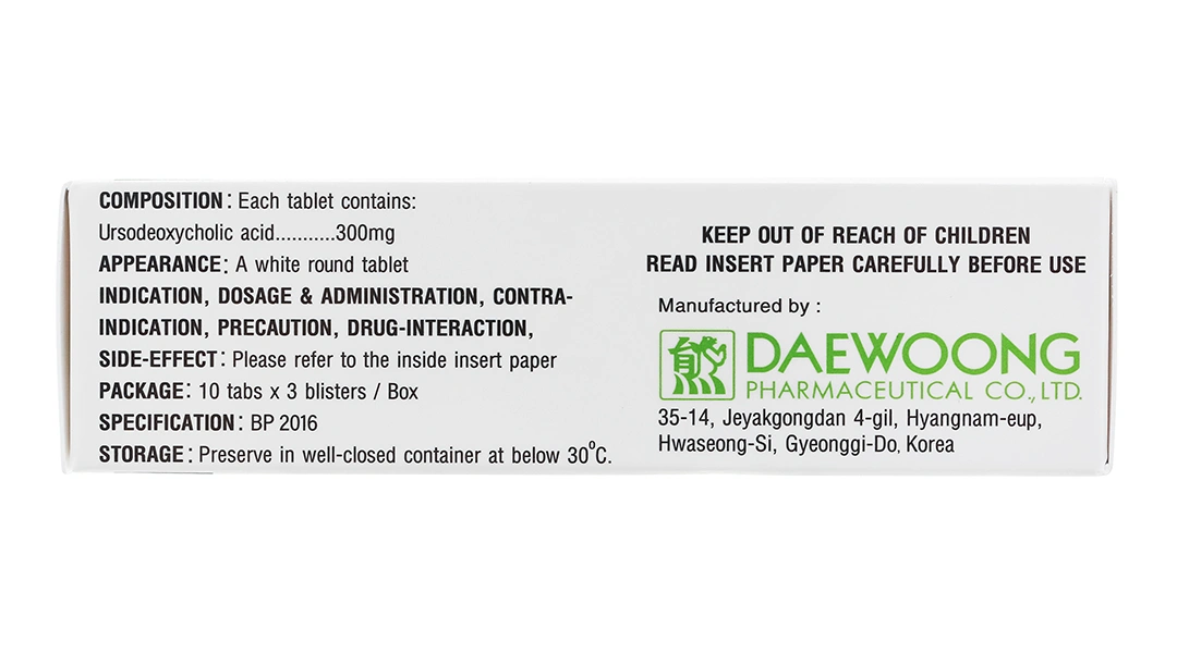 Uruso Tab 300mg trị sỏi mật giàu cholesterol (3 vỉ x 10 viên) - 3