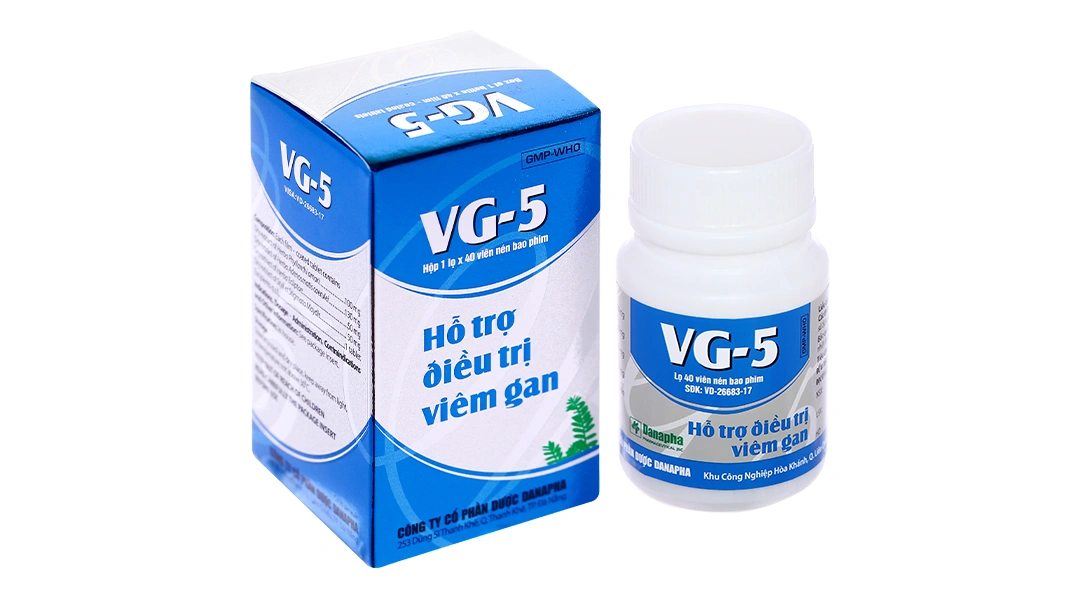 VG-5 hạ men gan, tăng cường chức năng gan, bổ gan lọ 40 viên - 