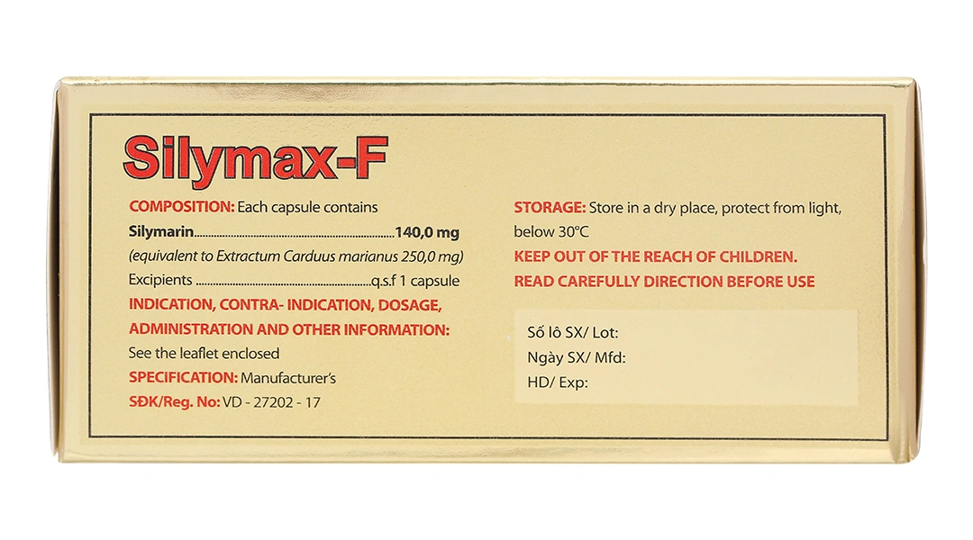 Silymax-F 140mg điều trị viêm gan do virus, xơ gan (6 vỉ x 10 viên) - 2