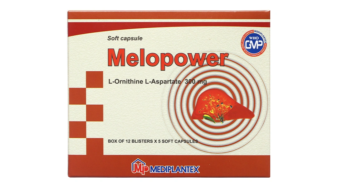 Melopower 300mg hỗ trợ trị chứng tăng amoniac huyết (12 vỉ x 5 viên) - 1