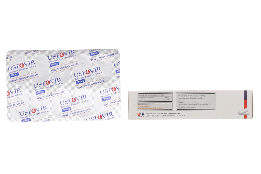 Usfovir 300mg thuốc kháng virus, trị viêm gan B (3 vỉ x 10 viên) - 1