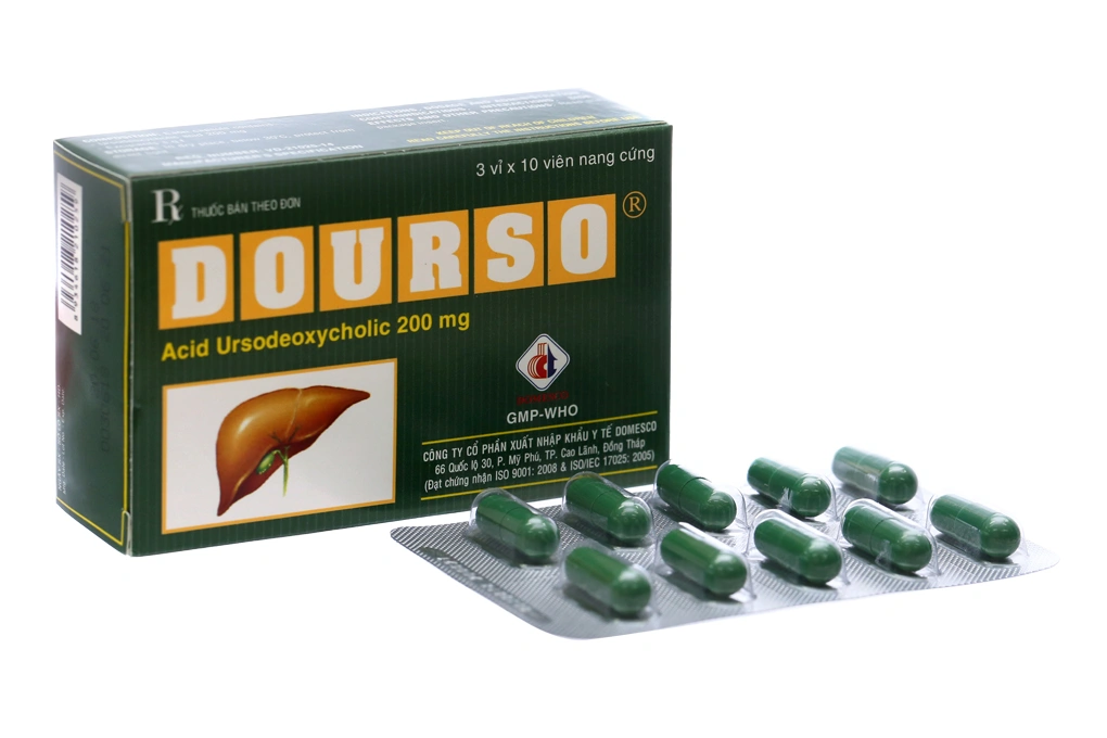 Dourso 200mg hỗ trợ trị bệnh lý về gan mật (3 vỉ x 10 viên) - 