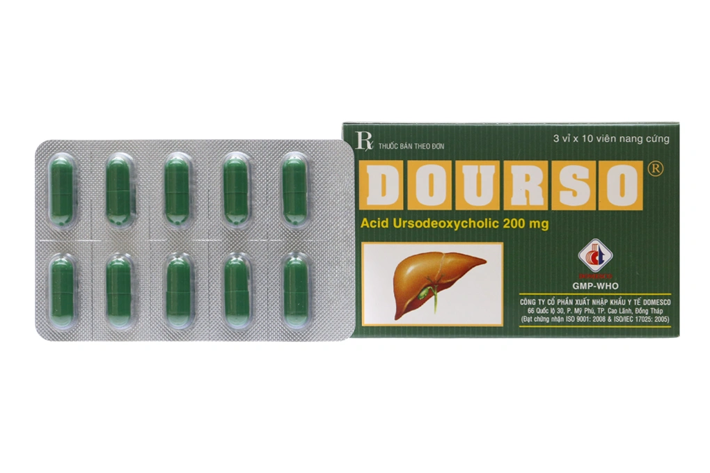 Dourso 200mg hỗ trợ trị bệnh lý về gan mật (3 vỉ x 10 viên) - 1