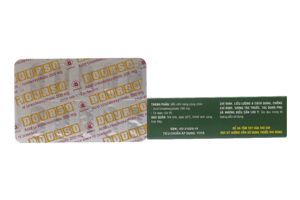 Dourso 200mg hỗ trợ trị bệnh lý về gan mật (3 vỉ x 10 viên) - 2