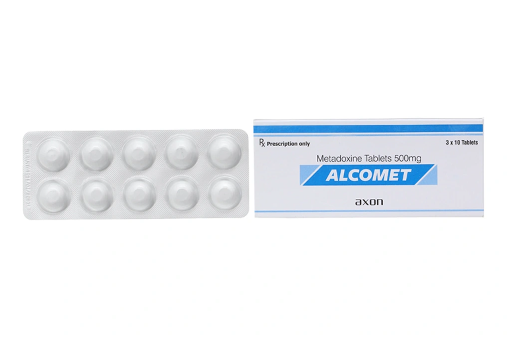 Alcomet 500mg giải độc rượu, hỗ trợ trị bệnh lý về gan (3 vỉ x 10 viên) - 1