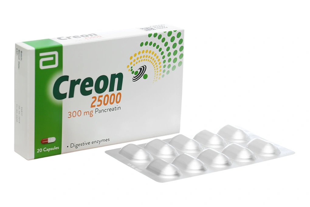Creon 25000 điều trị thiểu năng tụy ngoại tiết (2 vỉ x 10 viên) - 3