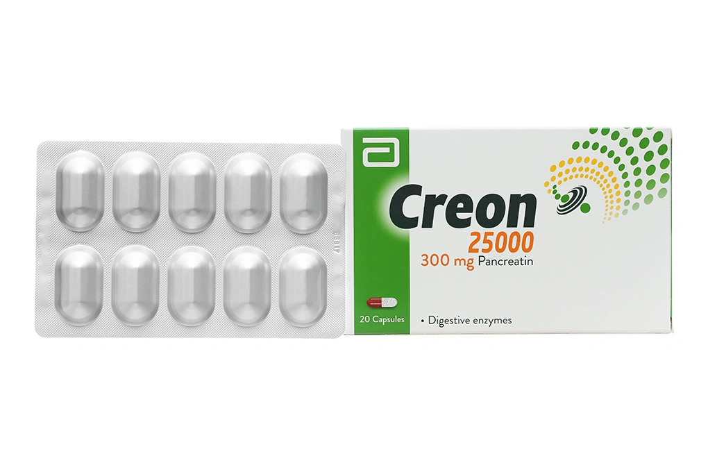 Creon 25000 điều trị thiểu năng tụy ngoại tiết (2 vỉ x 10 viên) - 4