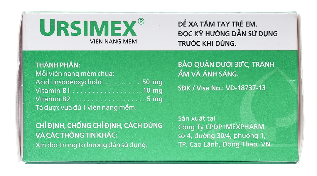 Ursimex hỗ trợ cải thiện chức năng gan (6 vỉ x 10 viên) - 3