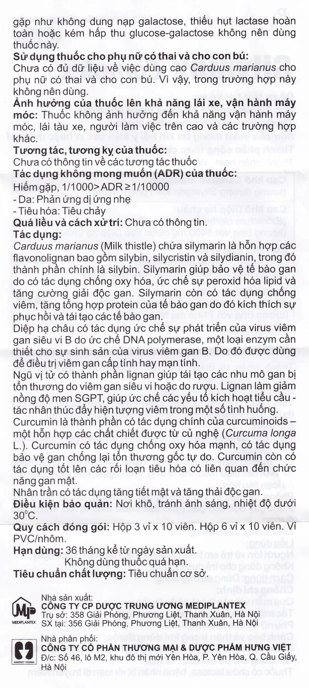 Silymax Complex trị viêm gan do virus, gan nhiễm mỡ (6 vỉ x 10 viên) - 8