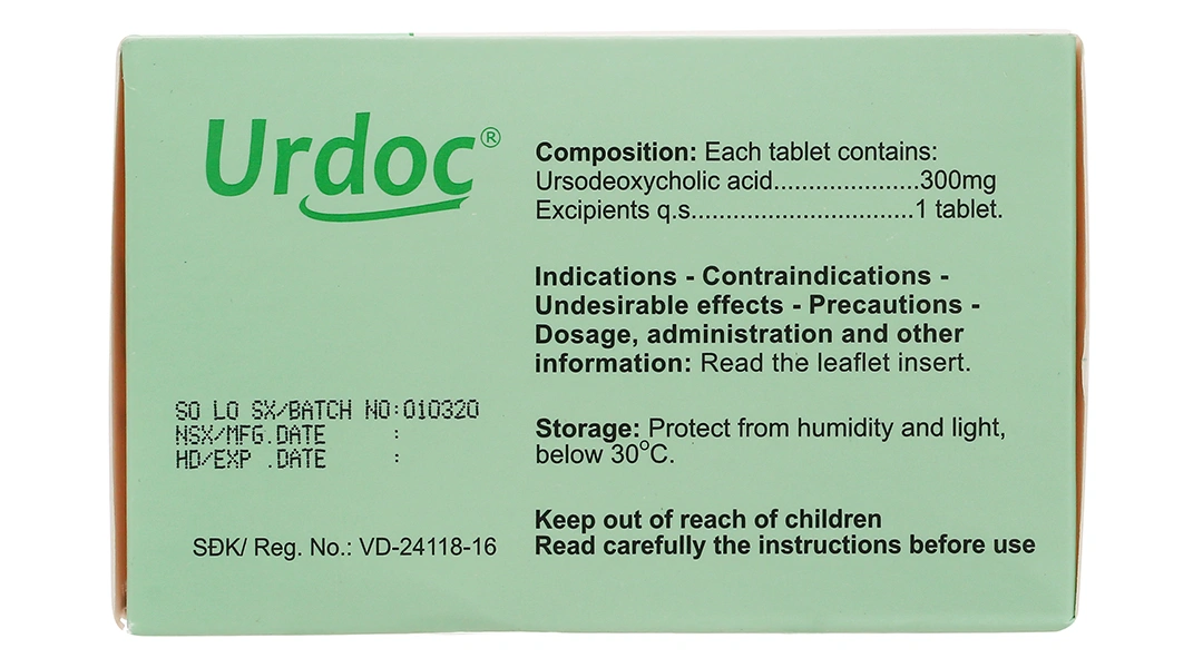 Urdoc 300mg hỗ trợ trị bệnh lý về gan mật (8 vỉ x 10 viên) - 3