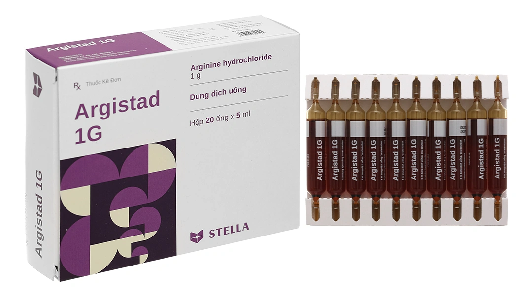 Dung dịch uống Argistad 1g trị tăng amoniac huyết, khó tiêu (20 ống x 5ml) - 