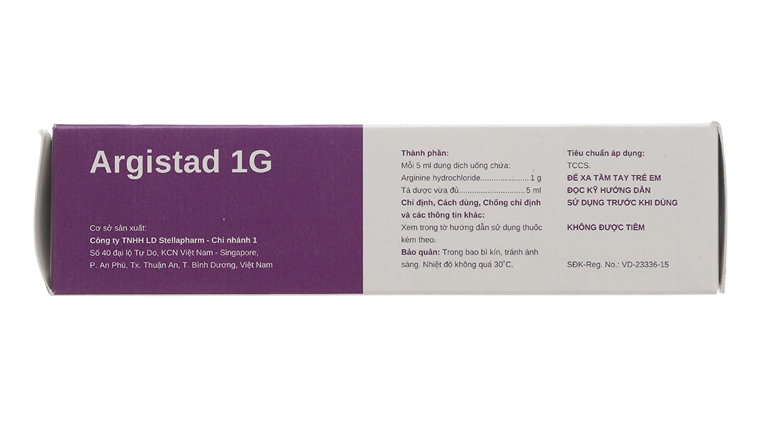 Dung dịch uống Argistad 1g trị tăng amoniac huyết, khó tiêu (20 ống x 5ml) - 2