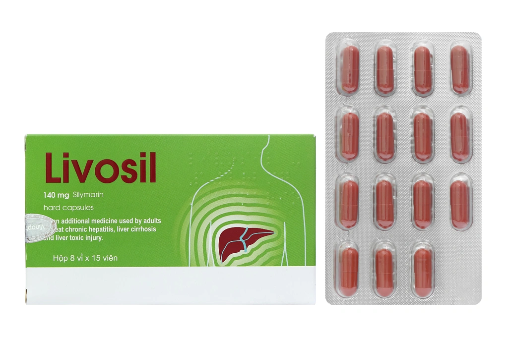 Livosil 140mg hỗ trợ trị bệnh lý về gan (8 vỉ x 15 viên) - 