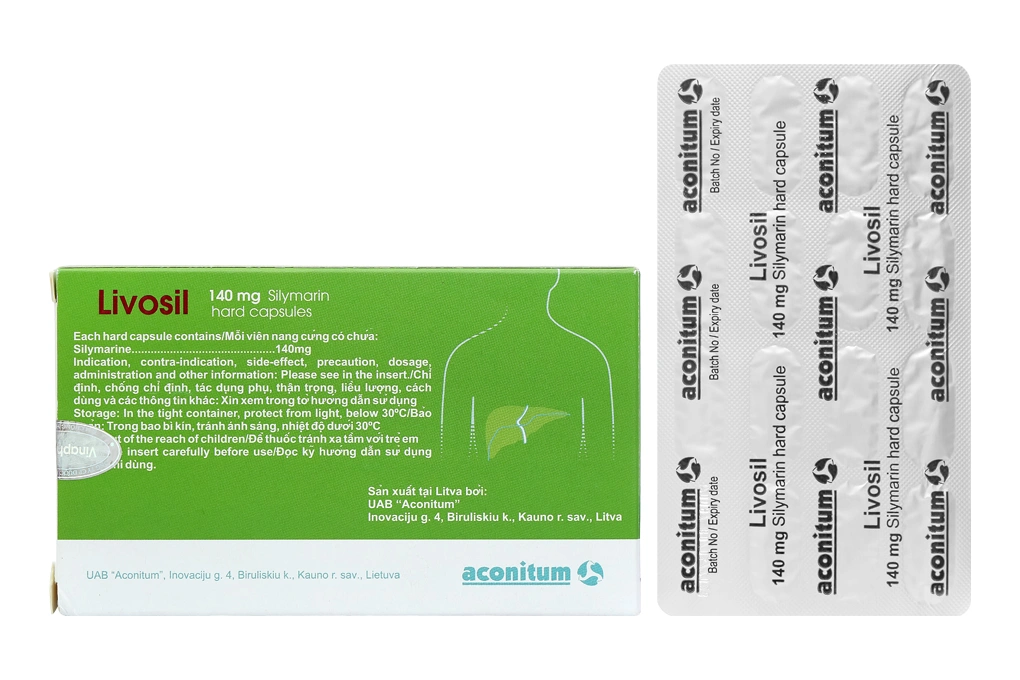 Livosil 140mg hỗ trợ trị bệnh lý về gan (8 vỉ x 15 viên) - 1