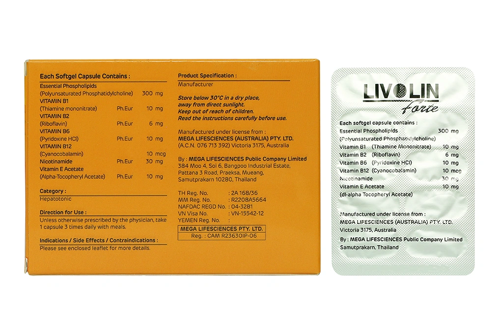 Livolin Forte hỗ trợ trị các bệnh lý về gan (3 vỉ x 10 viên) - 1