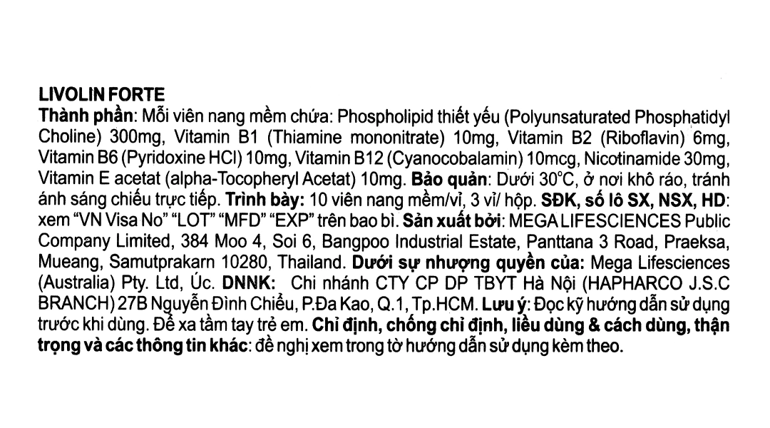 Livolin Forte hỗ trợ trị các bệnh lý về gan (3 vỉ x 10 viên) - 5