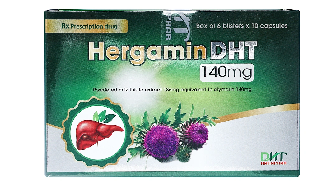 HergaminDHT 140mg hỗ trợ trị bệnh lý về gan (6 vỉ x 10 viên) - 2