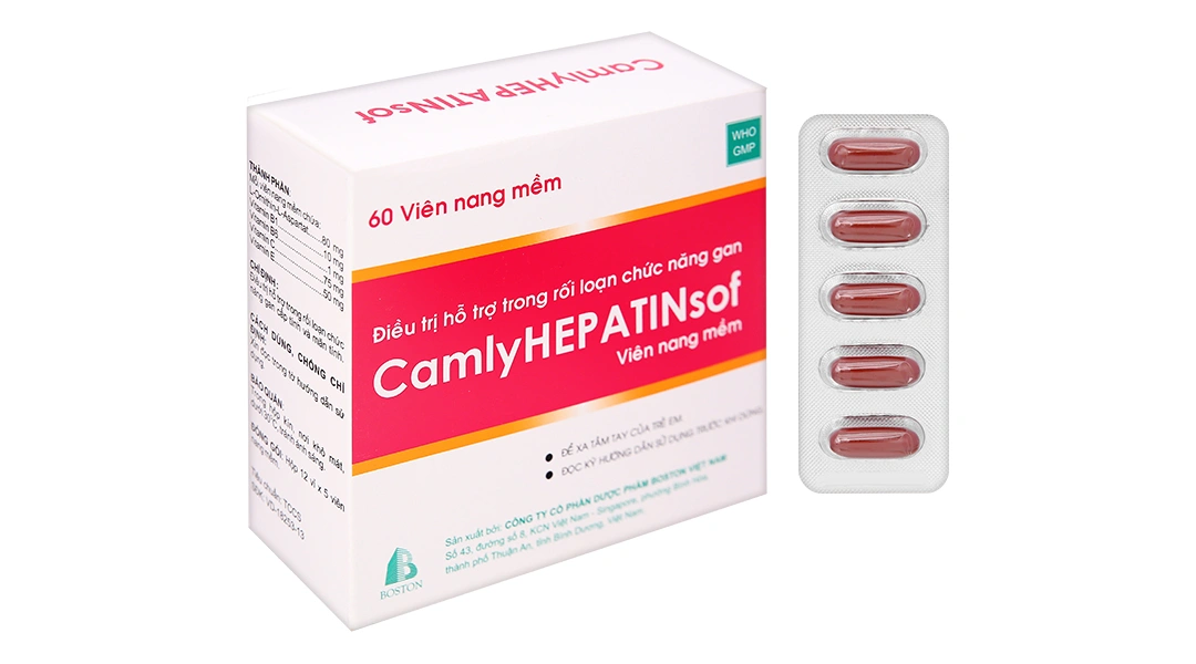 Camlyhepatinsof điều trị hỗ trợ trong rối loạn chức năng gan (12 vỉ x 5 viên) - 