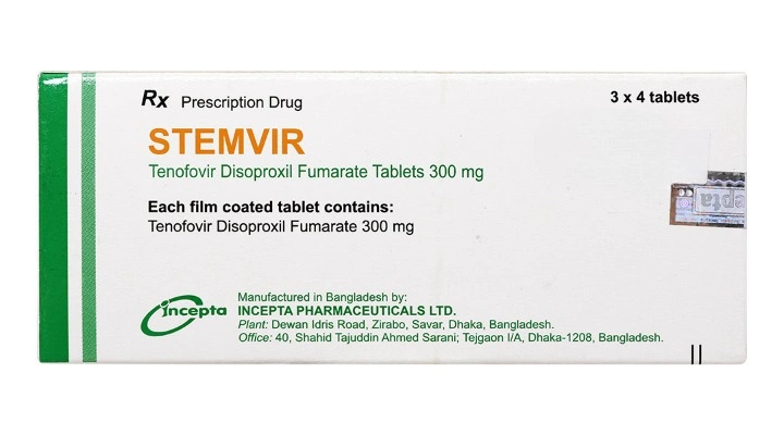 Stemvir 300mg trị nhiễm HIV-1, viêm gan B (3 vỉ x 4 viên) - 1