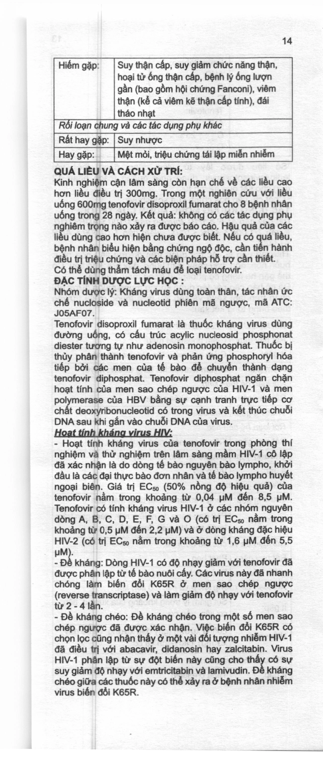Stemvir 300mg trị nhiễm HIV-1, viêm gan B (3 vỉ x 4 viên) - 9