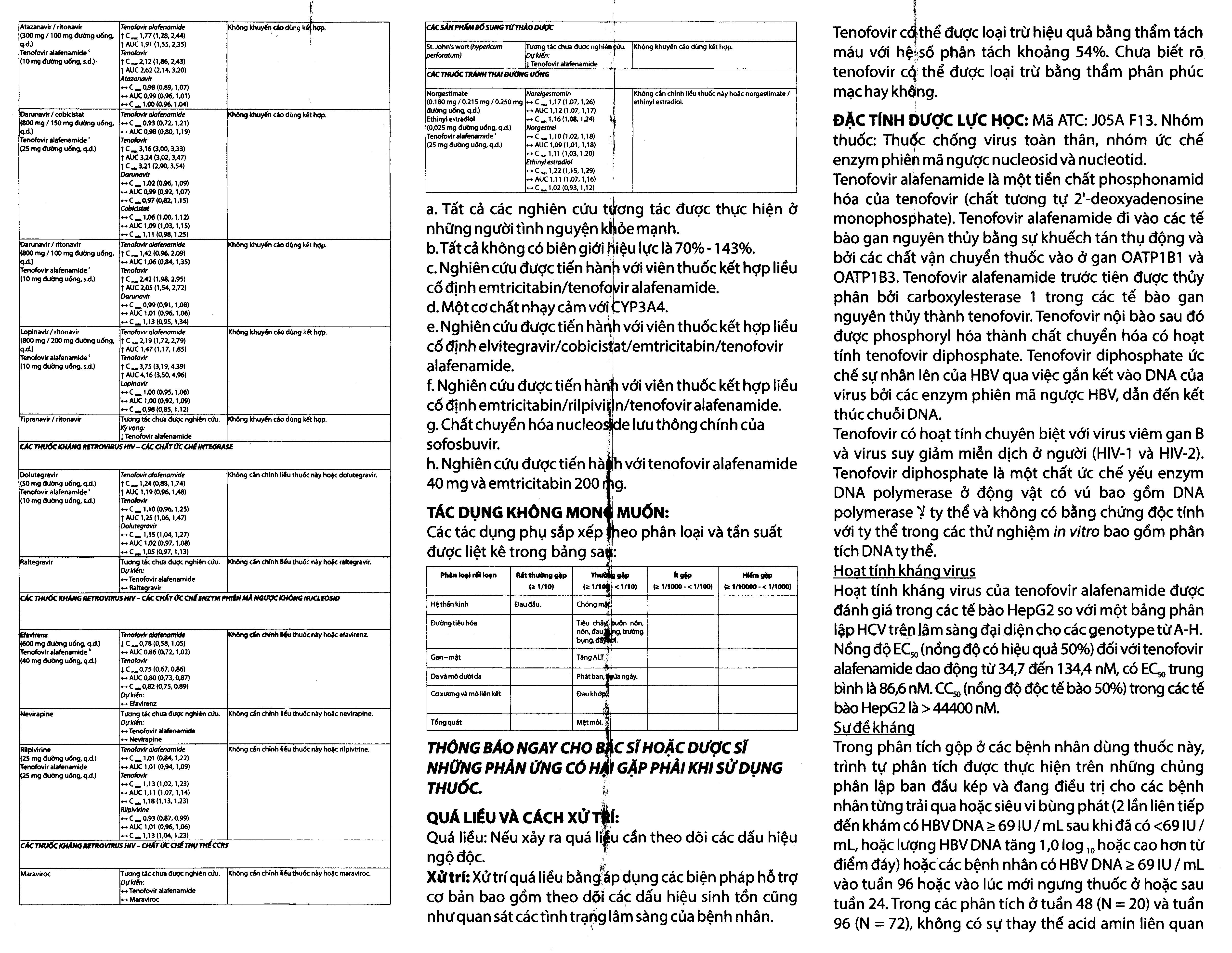 Hepa-Taf 25mg trị viêm gan siêu vi B mạn tính lọ 30 viên - 13