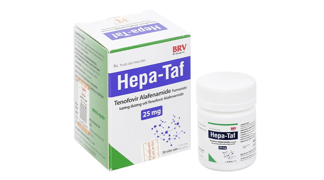 Hepa-Taf 25mg trị viêm gan siêu vi B mạn tính lọ 30 viên - 6