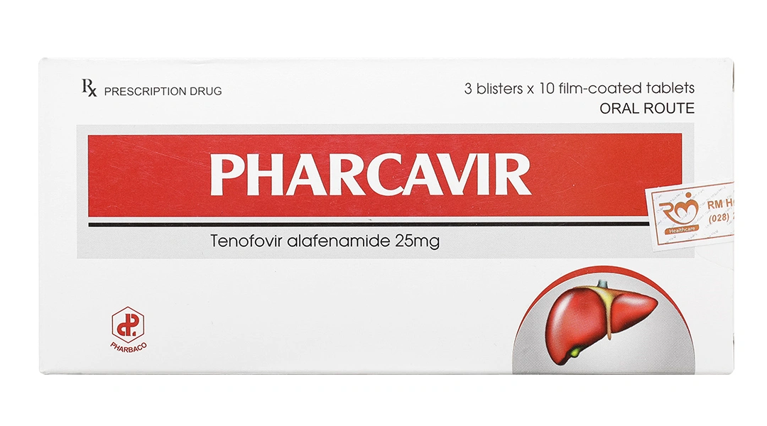 Pharcavir 25mg trị viêm gan siêu vi B mạn tính (3 vỉ x 10 viên) - 1