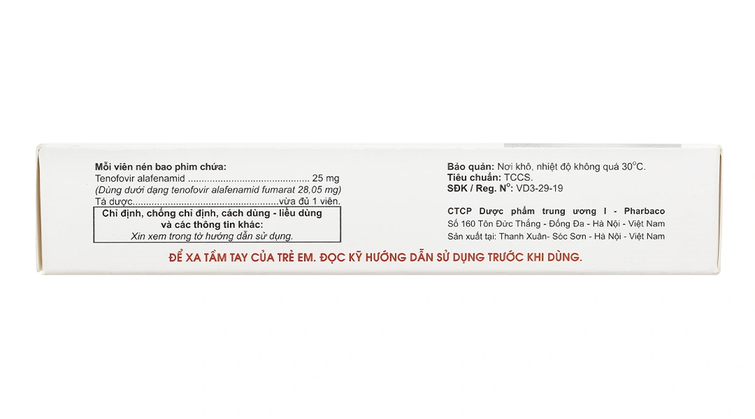 Pharcavir 25mg trị viêm gan siêu vi B mạn tính (3 vỉ x 10 viên) - 3