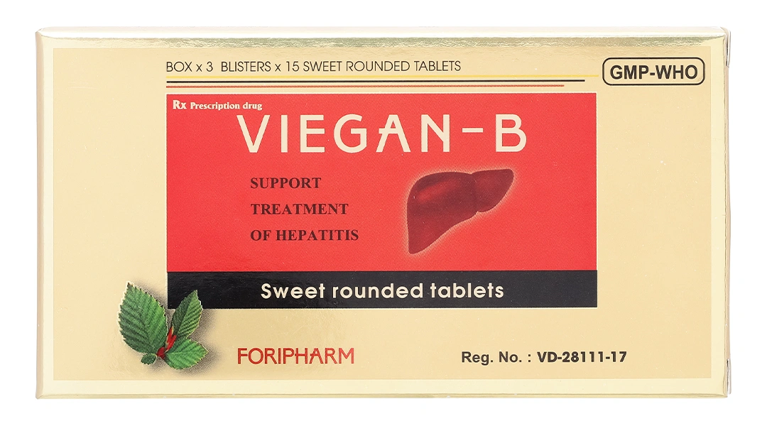 Viegan - B hỗ trợ trị viêm gan cấp và mãn tính (3 vỉ x 15 viên) - 1
