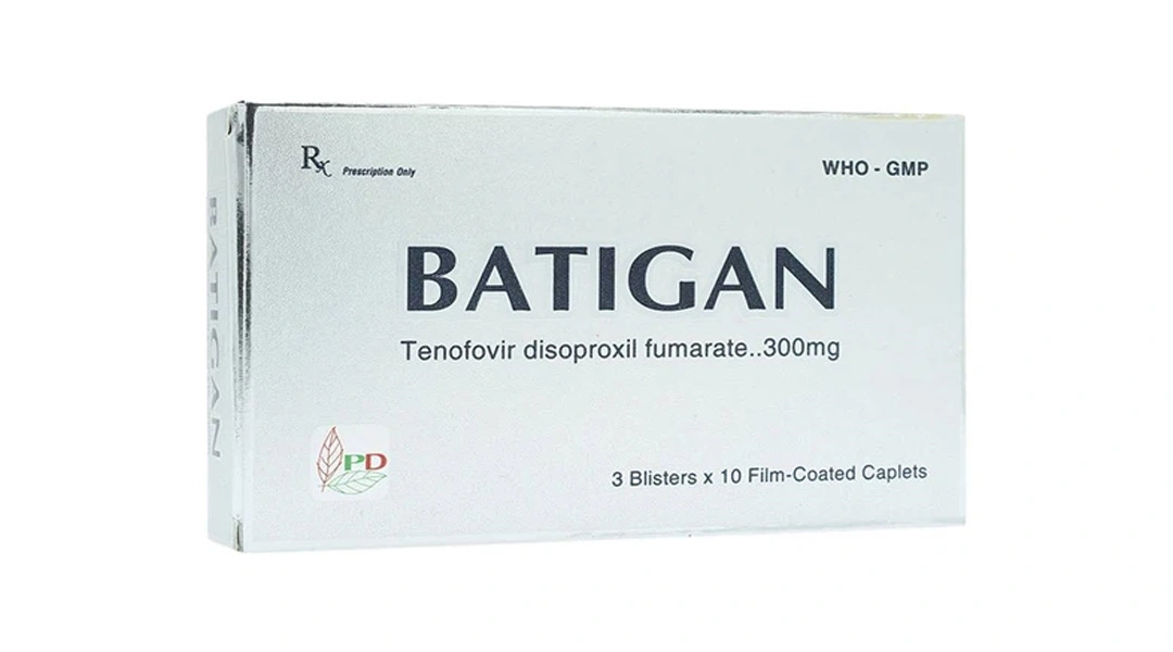Batigan 300mg hỗ trợ trị bệnh HIV và bệnh viêm gan B (3 vỉ x 10 viên) - 