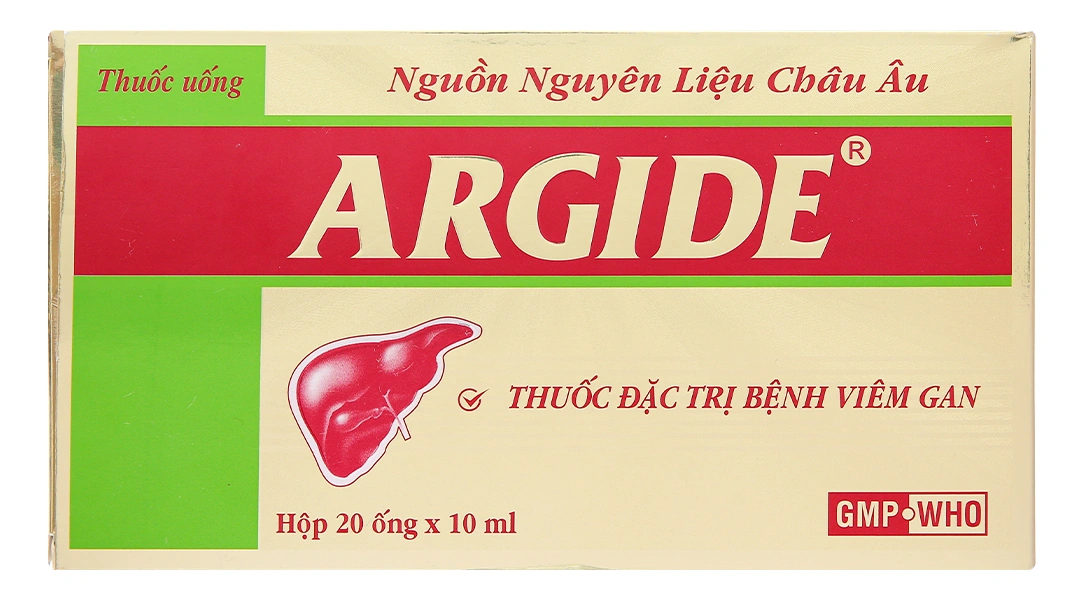 Argide hỗ trợ điều trị suy giảm chức năng gan, viêm gan (20 ống x 10ml) - 1