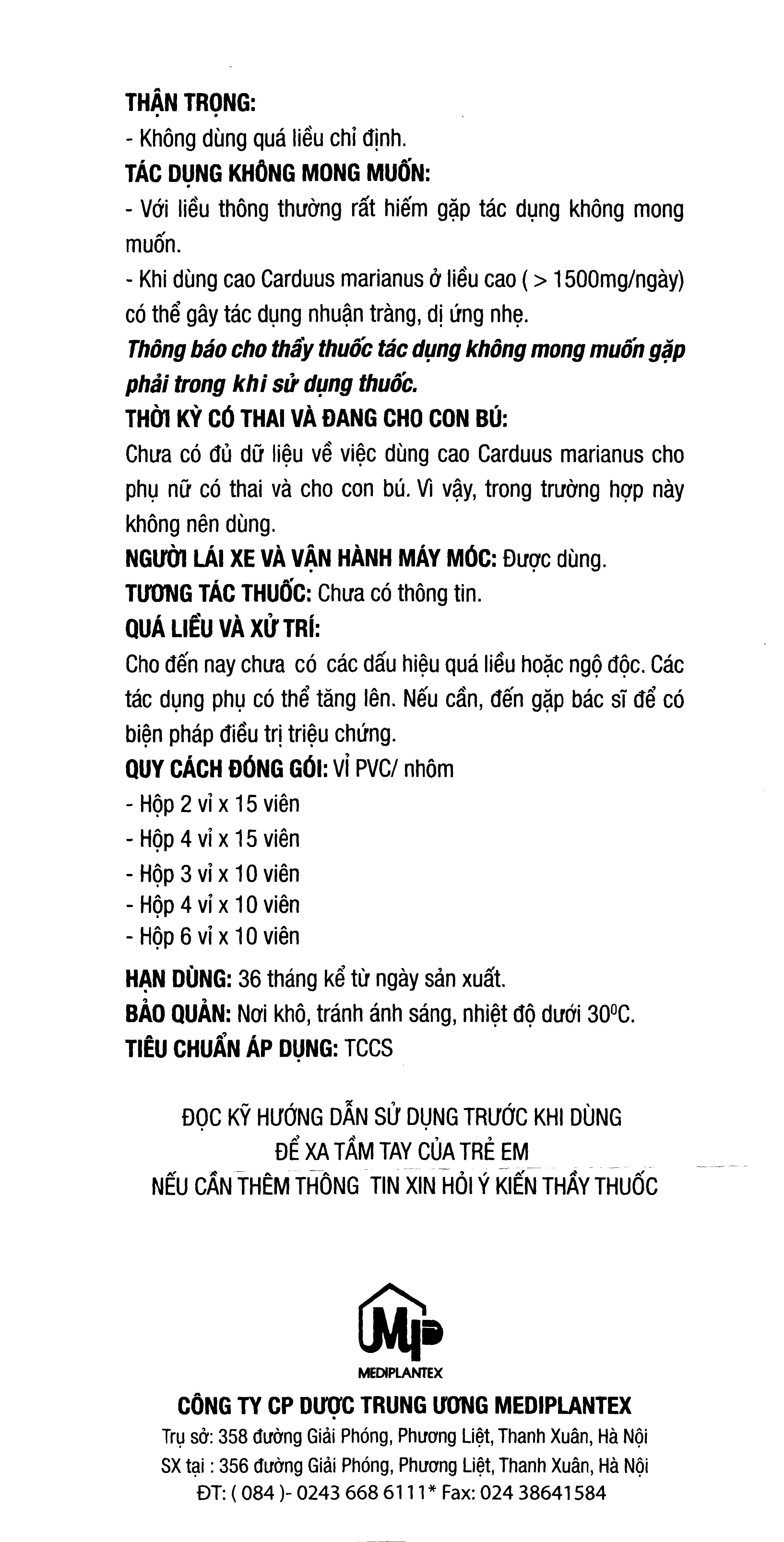 Silymax hỗ trợ trị bệnh viêm gan mãn tính, xơ gan (4 vỉ x 15 viên) - 6