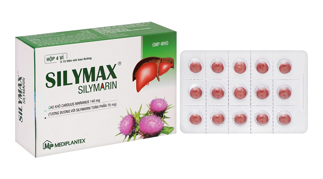 Silymax hỗ trợ trị bệnh viêm gan mãn tính, xơ gan (4 vỉ x 15 viên) - 