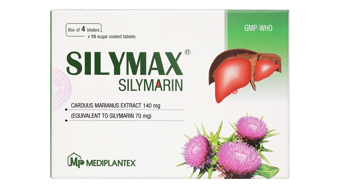Silymax hỗ trợ trị bệnh viêm gan mãn tính, xơ gan (4 vỉ x 15 viên) - 1