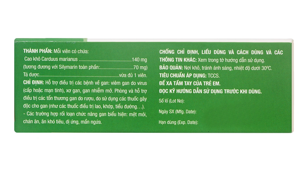 Silymax hỗ trợ trị bệnh viêm gan mãn tính, xơ gan (4 vỉ x 15 viên) - 3
