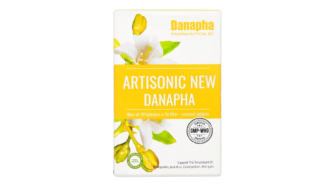 Artisonic New Danapha hỗ trợ trị viêm gan, vàng da, dị ứng (10 vỉ x 10 viên) - 1