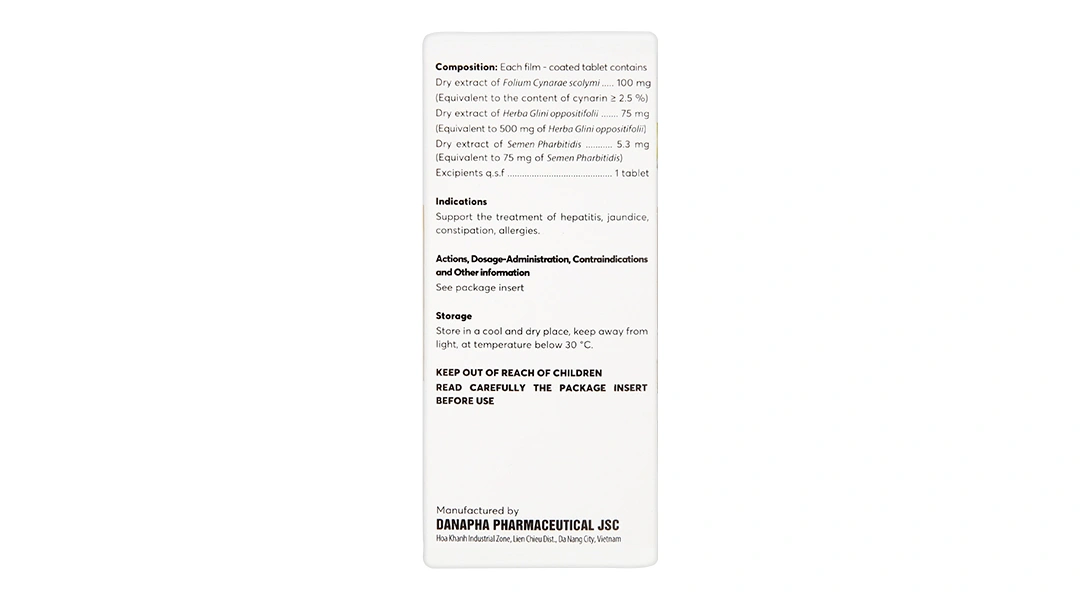 Artisonic New Danapha hỗ trợ trị viêm gan, vàng da, dị ứng (10 vỉ x 10 viên) - 2
