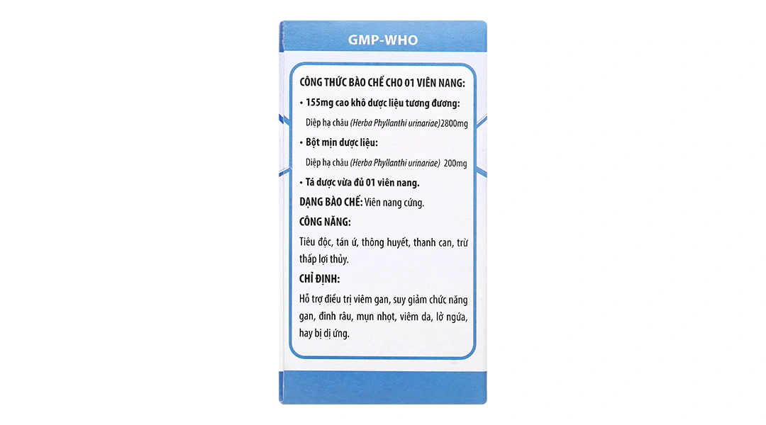 Diệp Hạ Châu hỗ trợ điều trị viêm gan, viêm da, dị ứng chai 40 viên - 2