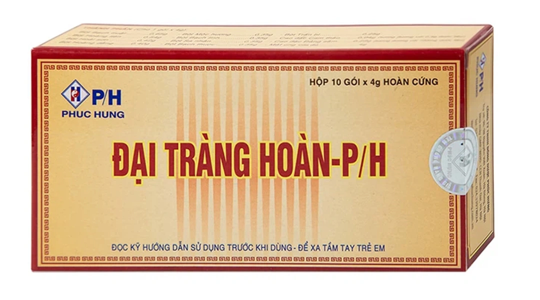 Viên hoàn cứng Đại tràng hoàn-P/H trị viêm đại tràng cấp và mãn tính (10 gói x 4g) - 