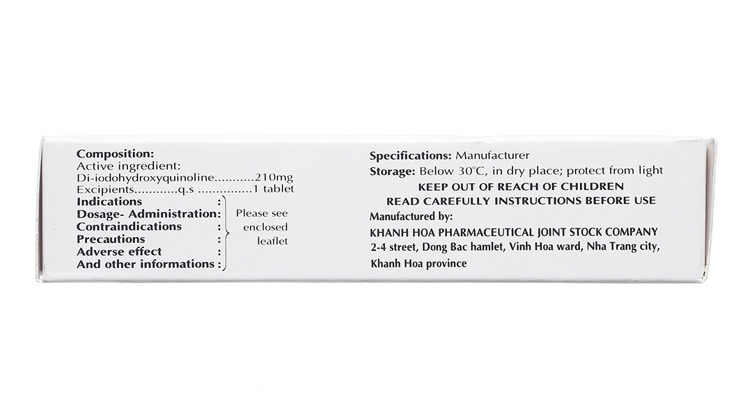 Kasiod 210mg trị lỵ amid đường ruột, tiêu chảy (4 vỉ x 25 viên) - 3