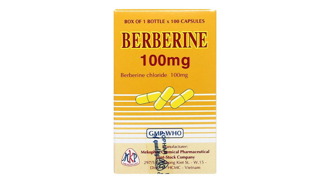 Berberine 100mg trị tiêu chảy lọ 100 viên - 1