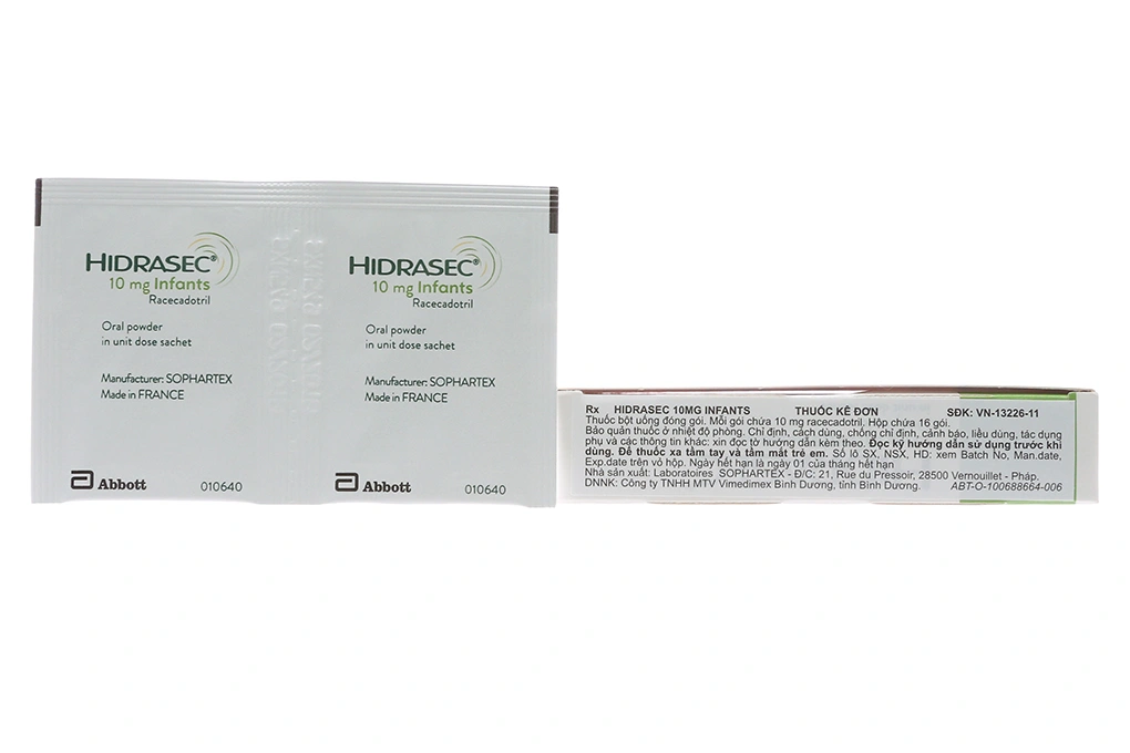 Bột cốm Hidrasec Infants 10mg trị tiêu chảy cho trẻ nhỏ (16 gói x 10g) - 1