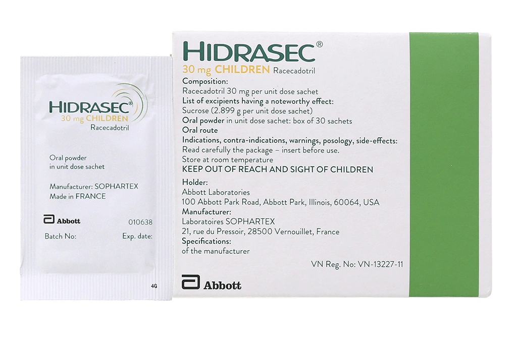 Thuốc bột Hidrasec Children 30mg trị tiêu chảy, bù nước ở trẻ em (30 gói x 30mg) - 1