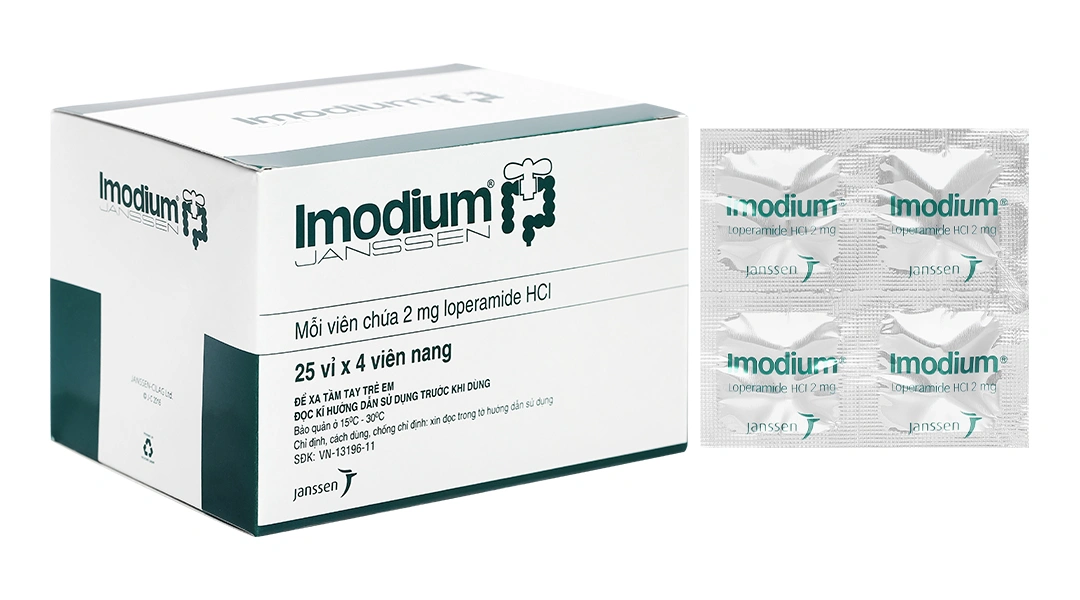 Imodium 2mg trị triệu chứng tiêu chảy cấp (10 vỉ x 10 viên) - 9