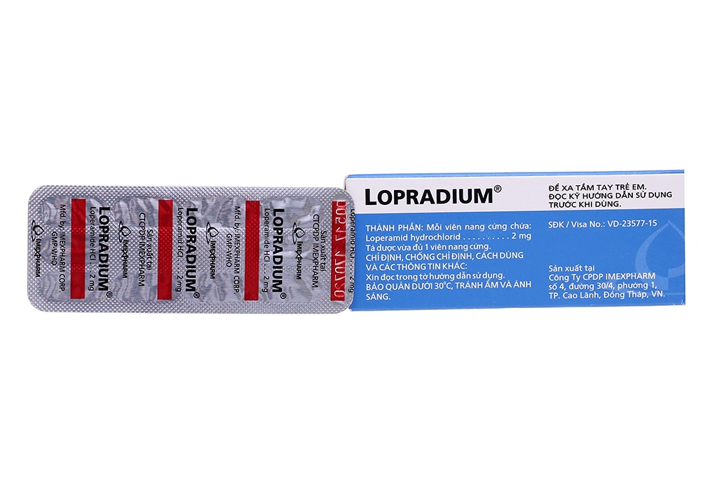 Lopradium 2mg trị tiêu chảy (10 vỉ x 10 viên) - 1