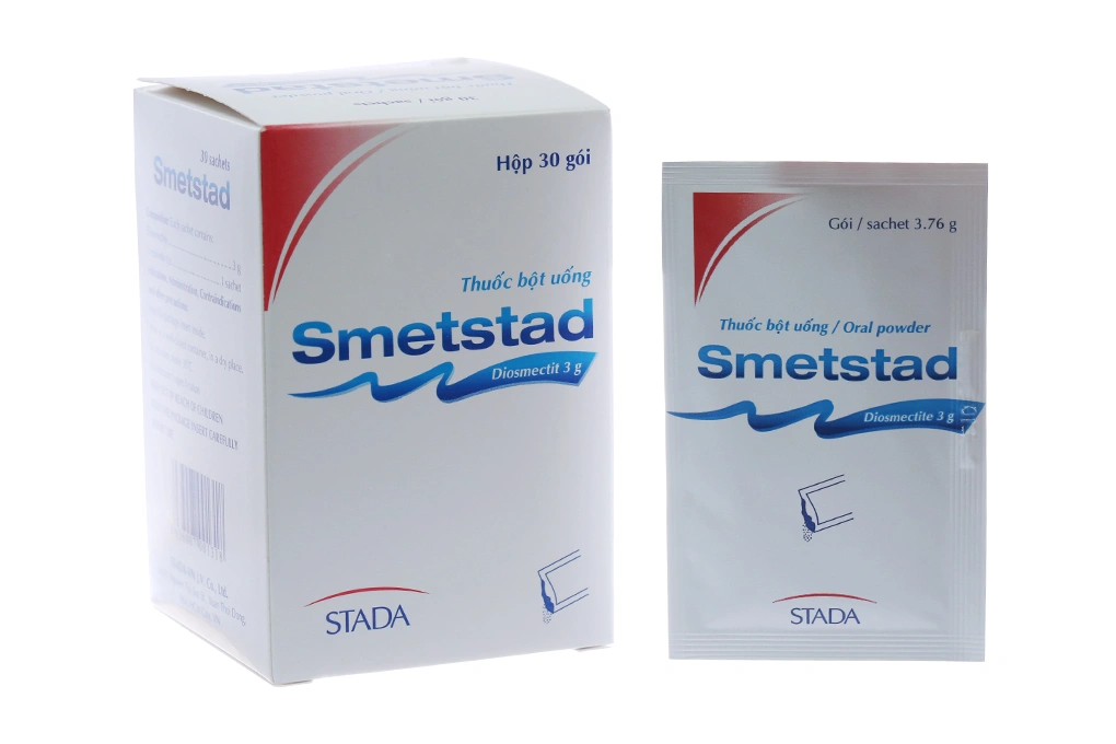 Thuốc bột uống Smetstad 3g trị đau dạ dày (30 gói x 3.76g) - 