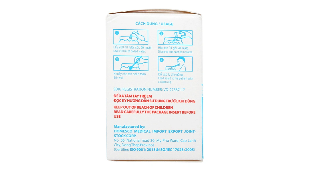 Oresol 245 DMC phòng và trị mất điện giải và nước trong tiêu chảy cấp (20 gói x 4.1g) - 2
