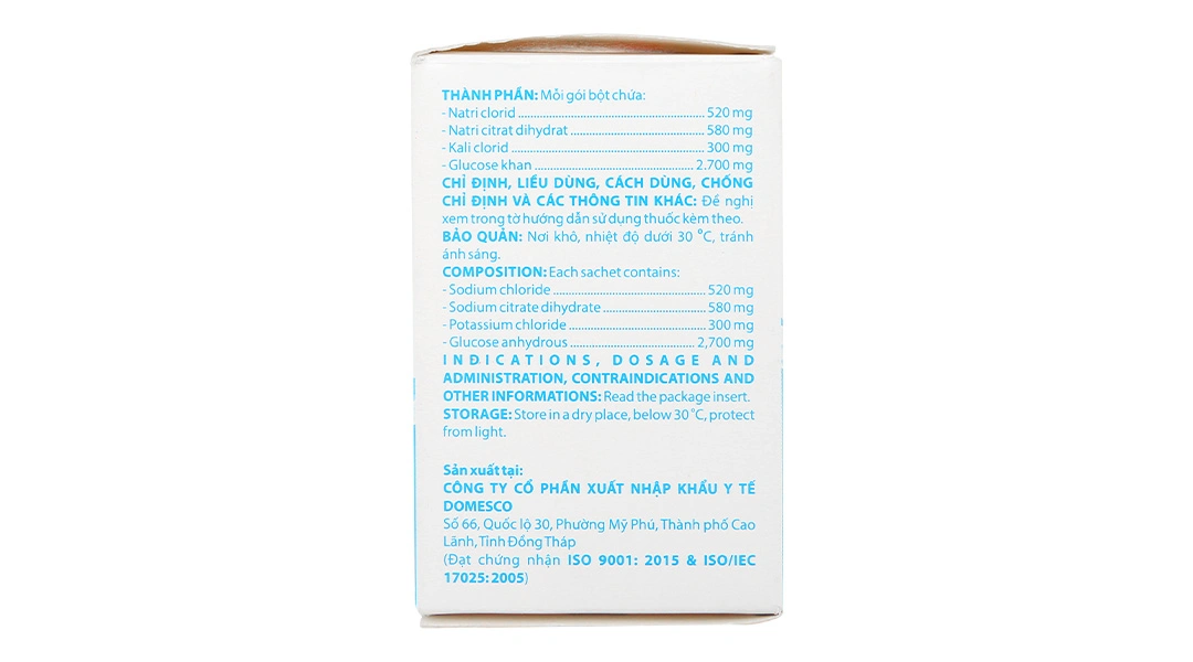Oresol 245 DMC phòng và trị mất điện giải và nước trong tiêu chảy cấp (20 gói x 4.1g) - 3